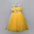 Pspeaches Girls Yellow Golden Sequined Fit And Flare Maxi Dress (D-YELLOWGOWN)
