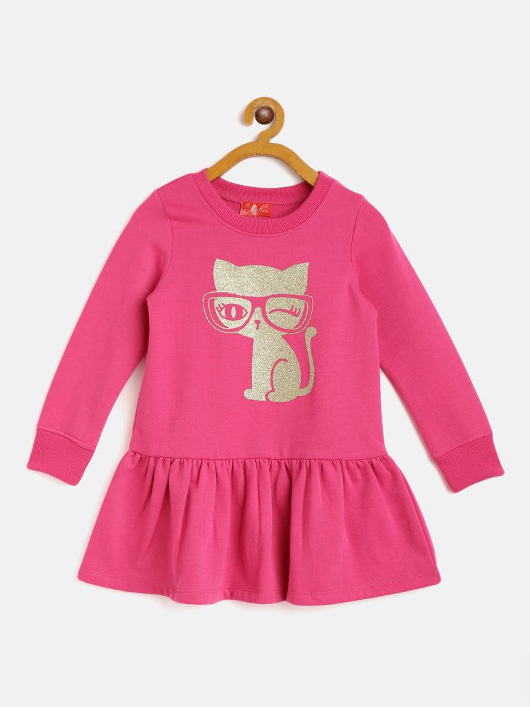 Pspeaches Magenta Fit Blend Dress (SD-MAGENTA KITTY)