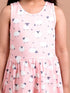 Pink & White Printed Dress (hs-sheep)