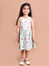Pspeaches Green Pink Floral Dress (HS-GREEN ROSE)