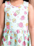 Pspeaches Green Pink Floral Dress (HS-GREEN ROSE)