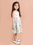 Pspeaches Green Pink Floral Dress (HS-GREEN ROSE)