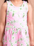 Pspeaches Pink Green Floral Dress (HS-PINK FLORAL)