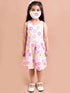Pspeaches Pink Yellow Donut Printed Dress (HS-PINK DOUNUT)