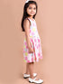 Pspeaches Pink Yellow Donut Printed Dress (HS-PINK DOUNUT)