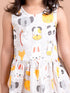 Pspeaches Grey Yellow Printed Dress (HS-UNICORN JUNGLE)