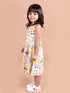 Pspeaches Grey Yellow Printed Dress (HS-UNICORN JUNGLE)