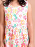 White & Pink Floral Midi Dress (HS-SPRING)