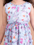 Pspeaches Blue Floral Chiffon Midi Dress (D-BLUE CHIFFON)
