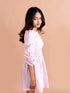 Girls Pink Smocked Dress (d-pink tuck)