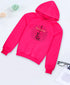Pspeaches Girls Printed Hooded Sweatshirt (SW-MAGENTA)