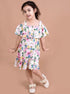 Floral dress with flared sleeves Off-Shoulder Casual Wear Dress (d-floral multi)