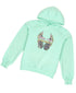 Pspeaches Girls Printed Hooded Sweatshirt (SW-GREEN)