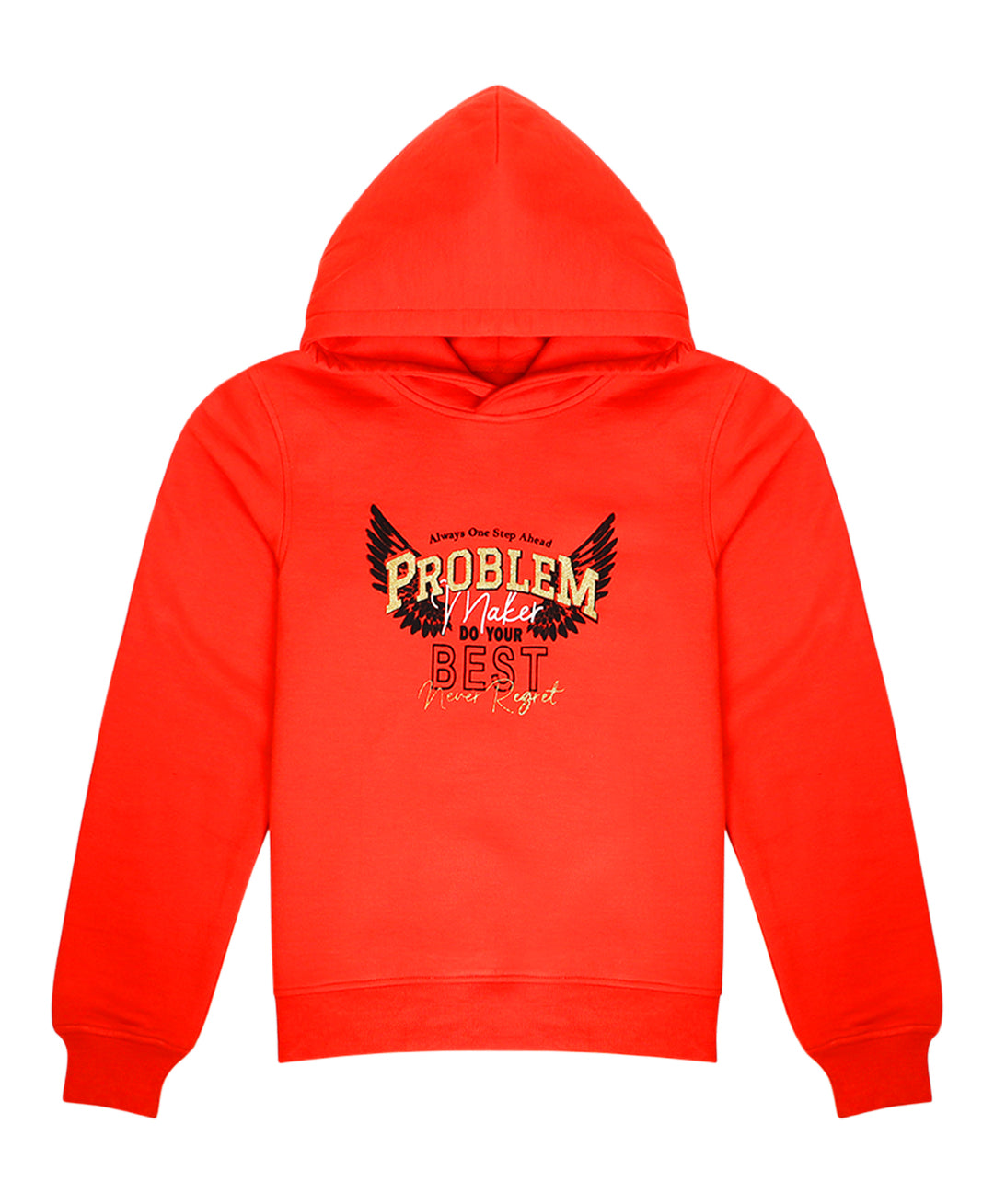 Pspeaches Girls Printed Hooded Sweatshirt (SW-CORAL)