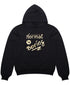 Pspeaches Girls Printed Hooded Sweatshirt (SW-BLACK)