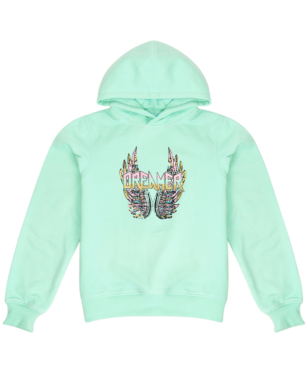 Pspeaches Girls Printed Hooded Sweatshirt (SW-GREEN)