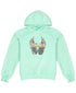 Pspeaches Girls Printed Hooded Sweatshirt (SW-GREEN)