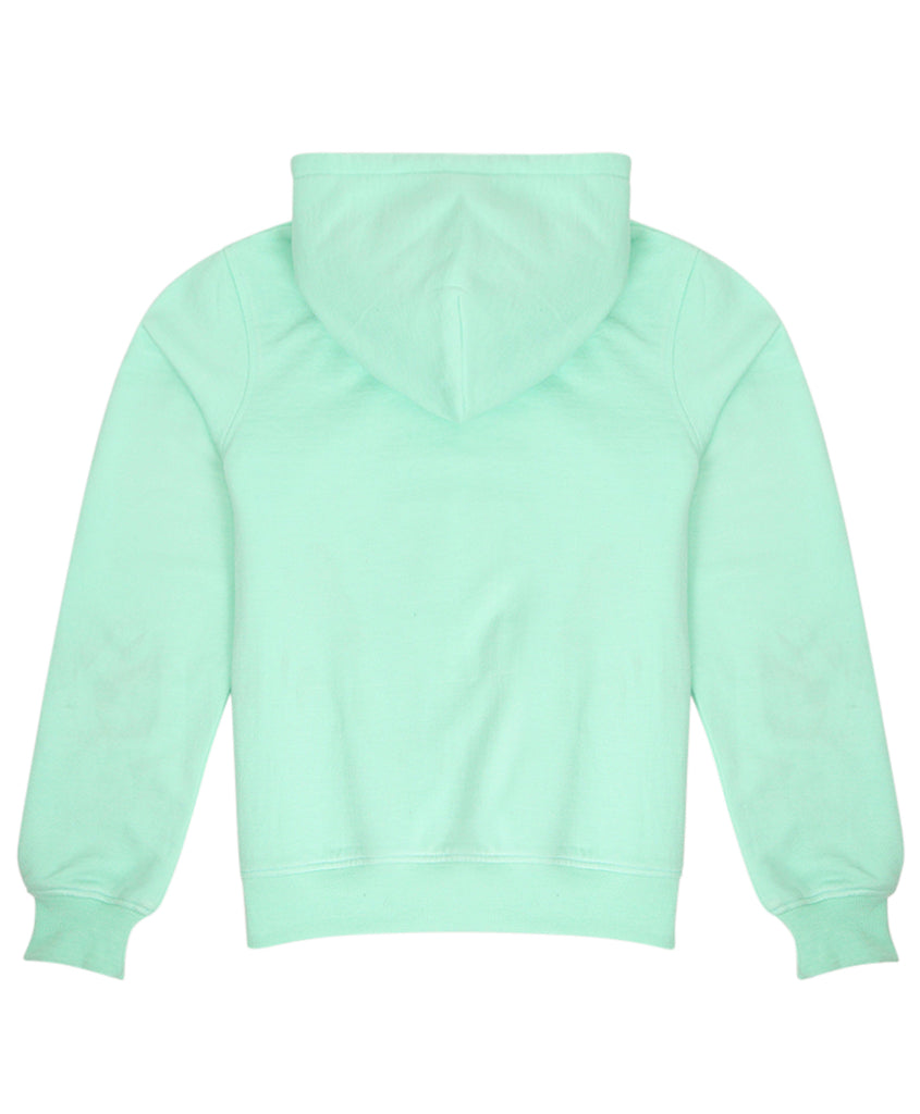 Pspeaches Girls Printed Hooded Sweatshirt (SW-GREEN)