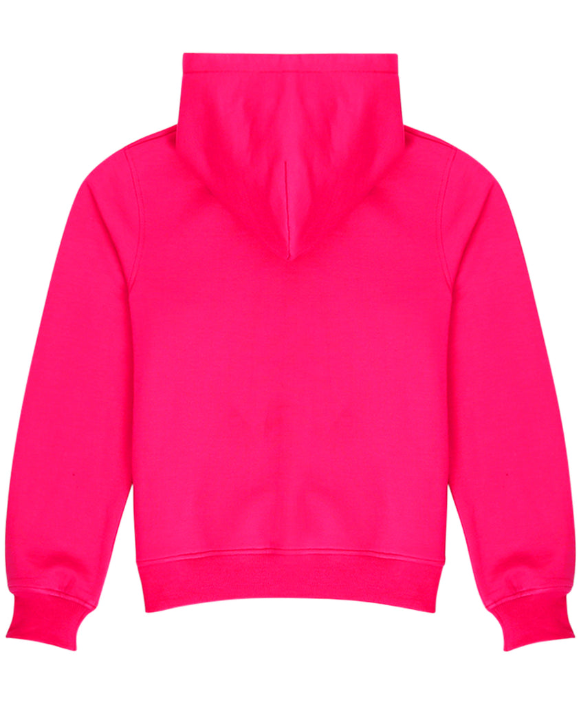 Pspeaches Girls Printed Hooded Sweatshirt (SW-MAGENTA)