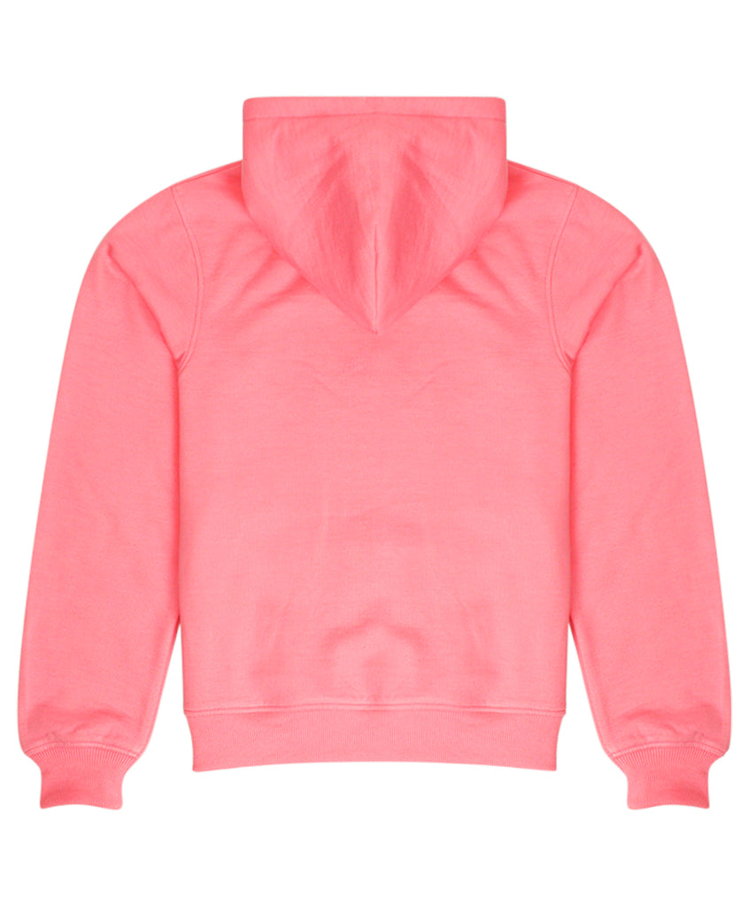 Pspeaches Girls Printed Hooded Sweatshirt (SW-PINK)