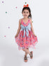 Pspeaches Coral Floral Chiffon Dress (D-CORAL CHIFFON)