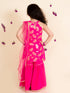 Pspeaches Girls Magenta Floral Printed Kurta With Sharara Dupatta (IW-MAGENTA FOIL)