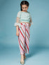 Girls Square Neck Top With Striped Palazzos (s-pleastripe)