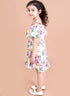Floral dress with flared sleeves Off-Shoulder Casual Wear Dress (d-floral multi)