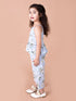 Pspeaches Girls Blue Floral Printed Top With Trousers (S-FLORAL LILY)