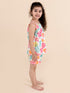 Girls White & Pink Printed Cotton Night suit (NW-Bigflower)