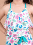 Pspeaches Girls Printed Top With Trousers (S-STRAPFLORAL)