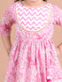 Pspeaches Pink Floral Printed Pure Cotton Dress (IW-PINK FLORAL)