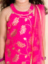 Pspeaches Girls Magenta Floral Printed Kurta With Sharara Dupatta (IW-MAGENTA FOIL)