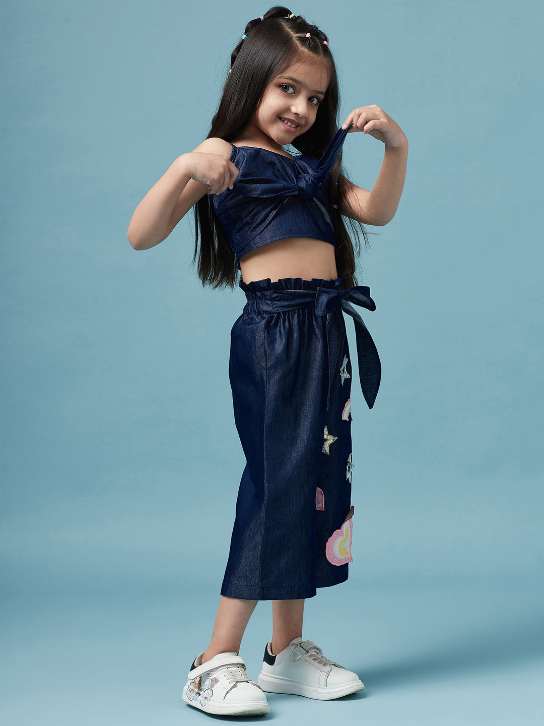 Girls Top with Trousers (s-knotdenim)