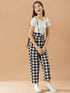 Girls T-Shirt With Trousers (s-blackcheck)