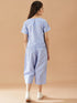 Girls Striped Top With Capris (s-blue)