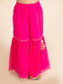 Pspeaches Girls Magenta Floral Printed Kurta With Sharara Dupatta (IW-MAGENTA FOIL)