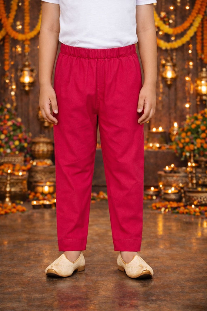 Pspeaches Boys Yellow Ethnic Gota Work Cotton A-Line Kurta With Pyjama Set ( Sku-Kp-Yellowbooti )
