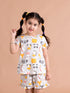 Girls Grey & Yellow Printed Night suit (NW-GreyJungle)