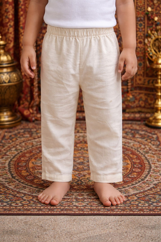 Pspeaches Baby Boys Beige Ethnic Animal Print Cotton Straight Fit Kurta With Pyjama Set ( Sku-Inb-Camel )