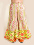 Pspeaches Girls Yellow Floral Printed Pleated Pure Cotton Kurta With Sharara With Dupatta (SHA-YELLOW RED FLORAL)