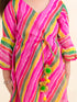 Pspeaches Girls Pink Printed Kurta With Dhoti Pants (DH-PINK LEHERIYA)