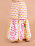 Pspeaches Girls Yellow Floral Printed Pure Cotton Kurti with Sharara & With Dupatta (SHA-Yellowpanel)