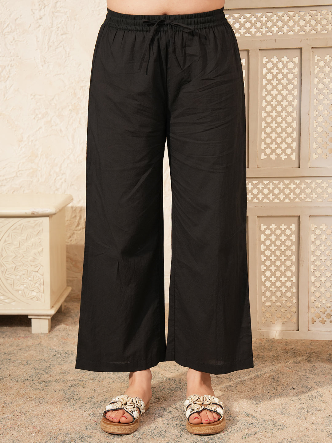 Black Kantha Leheriya Kurta Set