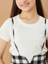 Girls T-Shirt With Trousers (s-blackcheck)