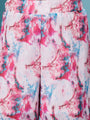 Girls Printed Sleeveless Top With Palazzos (s-pleatpink)