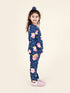 Pspeaches Girls Navy Blue Pink Pack Of 2 Night Suit (NW-OWL COMBO)