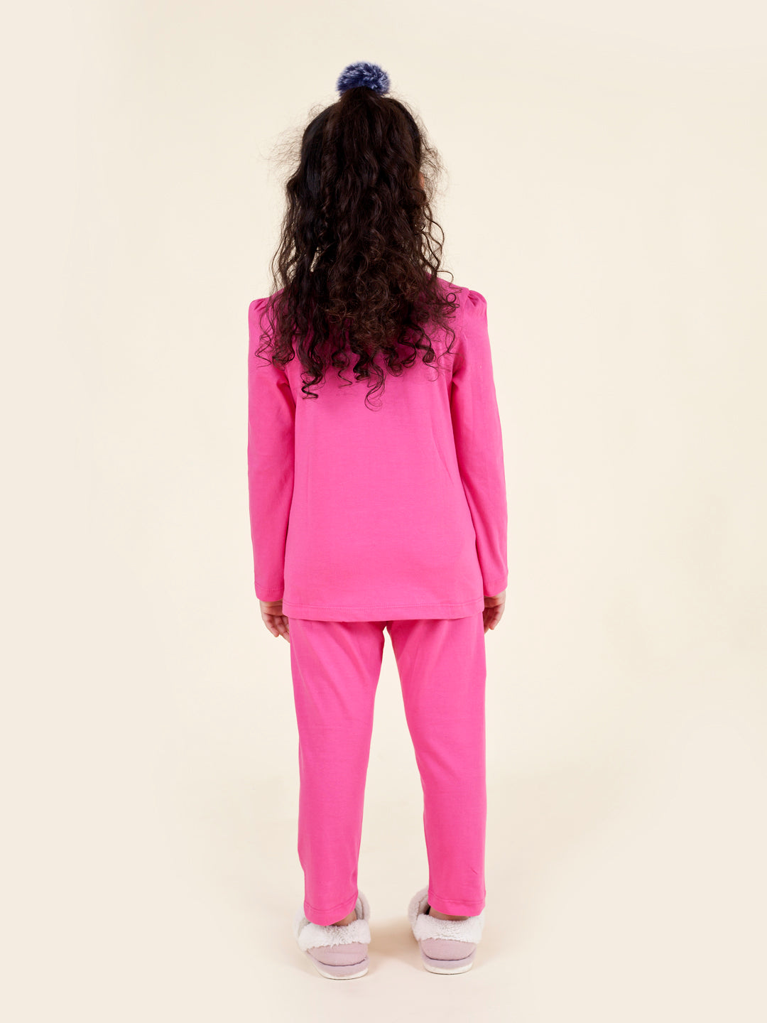 Pspeaches Girls Navy Blue Pink Pack Of 2 Night Suit (NW-OWL COMBO)