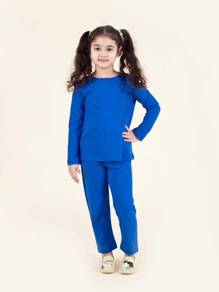 Pspeaches Girls Multicoloured Blue Pack Of 2 Printed Night Suit (NW-BIRD MULTI COMBO)