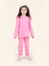 Pspeaches Set-2 Girls Pink Grey Printed Night Suit (NW-PINK JUNGLE COMBO)